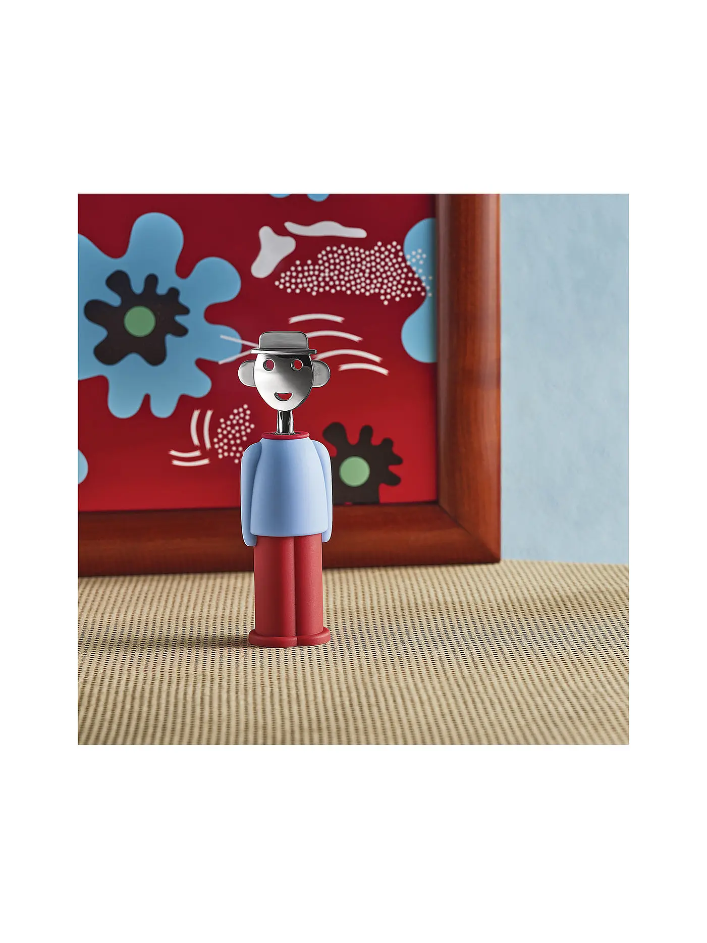 ALESSI | Korkenzieher Alessandro M. Hellblau/Rot | 